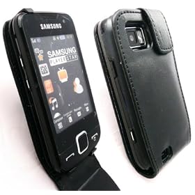 EMARTBUY SAMSUNG S5600 PRESTON BLACK FLIP CASE/COVER/POUCH