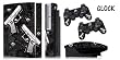 Protective skins for Playstation 3 System Console, PS3 Controller skin included - GLOCK BLACK