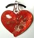 Murano Art Glass Pendant Lampwork Necklace Heart Y55