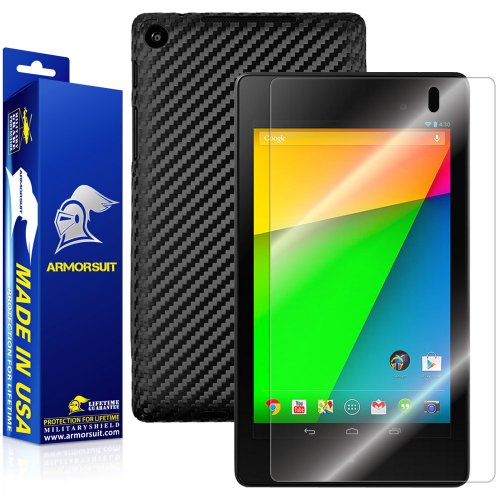 ArmorSuit MilitaryShield - Google Nexus 7 2nd Generation Screen Protector + Black Carbon Fiber Full Body Skin Protectorw/ Lifetime Replacements