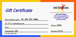 OneHotMama Gift Certificates