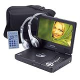 Audiovox D1809PK 8-Inch LCD Slim Line Portable DVD Player with Headphones (Black)