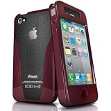 iSkin Solo Vu for iPhone 4S / 4 (Onyx Merlot Red)