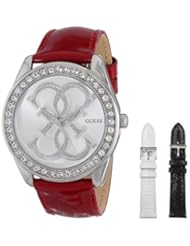 GUESS Womens U0162L3 Dazzling Iconic Sport Silver-Tone Watch
