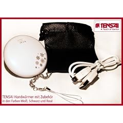 Tensai TI-66W Aufladbarer Handw�rmer, 900 mAh Li-Pol, mit USB-Ladefunktion, Inkl. Kfz-Adapter (12V-24V), mit 2 W�rme-Stufen - Ros�