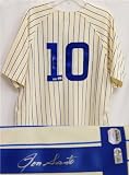 Ron Santo Autographed/Hand Signed Cubs Throwback Cooperstown Collection Jersey