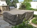 94"x42" Patio Rectangular or Oval Table Set Cover, Size: 130"lx86"wx45"h