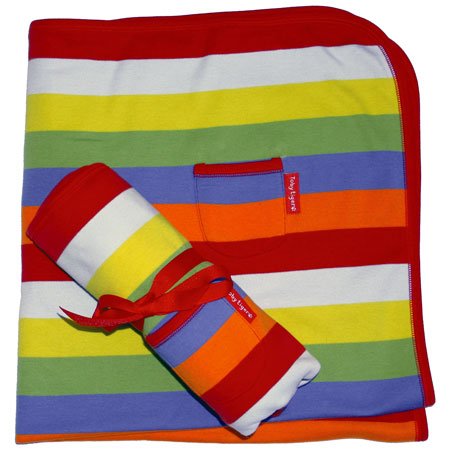 Toby Tiger Stripy Multi-Coloured Baby Blanket