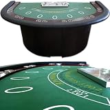 Trademark Poker Deluxe Blackjack Table with Pedestal Legs Metal Locking Tray