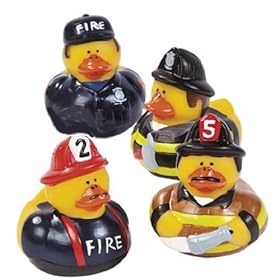  Pack Of 12 Firefighter Fireman Fire Fighter Hero Rubber Ducks Duckys