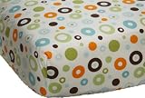 Carter's Laguna Fitted Sheet, Teal/Tan, 28 X 52