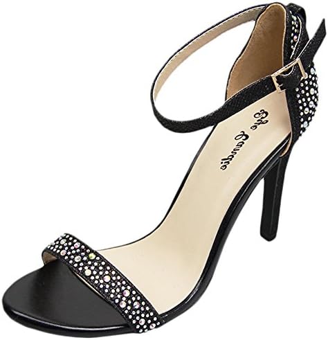 Eye Candie Women's Glaze-200 Beaded Crystal Evening Sandal,10 B(M) US,Black