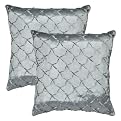 Home Monaco Pleat Toss Pillow - Blue (18x18")
