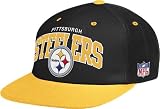 Mitchell & Ness Pittsburgh Steelers Flat Brim Snap Back Hat Adjustable