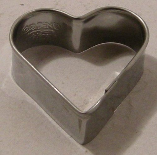 Stampino per biscotti - acciaio inox - 4cm - disegno a forma di cuore