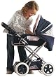 Corolle Navy Blue & Pink Doll Carriage