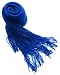 Handmade Acrylic Scarf - Santorini Blue (Men Gift/100% Knitted By Hand)