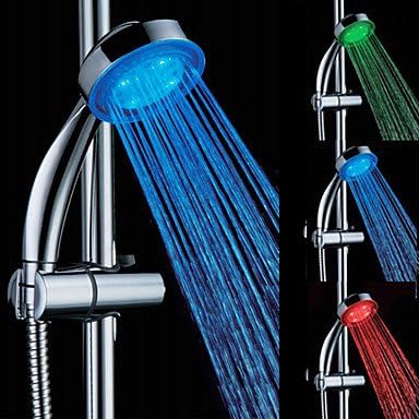3-Color Temperature Sensitive LED Color Changing ABS Hand Shower