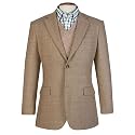 Brook Taverner Camberley Oatmeal Beige Check Sports Jacket - Size 38 Regular