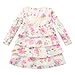 Richie House Girl's Floral Tiered Dress-Coat RH0709