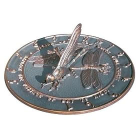 Whitehall Moss Green Dragonfly Sundial - 00872 by Whitehall Thermometers