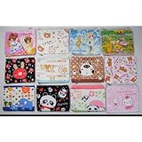 Mystery Pack - Small Japanese Zipper Bag and 5 Erasers Set