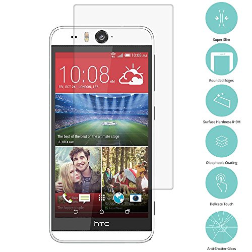 HTC Desire EYE Screen Protector, TechSpec(TM) Clear Tempered Glass Film Screen Protector Clear for HTC Desire EYE