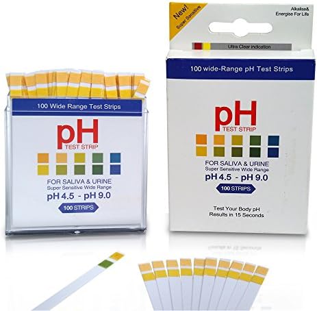 Ph Test Strips - Urinalysis Ph Balance Strips By O'health - Accurate Urine and Saliva Ph Testing Strips - 100ct Per Pack Accurate Results in 15 Seconds