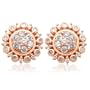 10k Rose Gold Diamond Cluster Earrings (1/2 cttw, I-J Color, I2-I3 Clarity)
