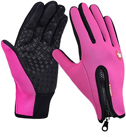 Adelina Outdoor Cycling Glove Touchscreen Gloves for Smart Phone (Pink, M)