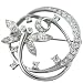 Studded Flying Swirling Dragonfly Animal Pin Brooch