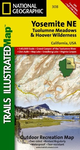 Yosemite NE, Tuolumne Meadows and Hoover Wilderness (Trails Illustrated Map #308) (Ti - National Parks)