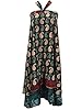 Beach Wraps Skirt Hippie Vintage Silk Sari Reversible Skirts Dress for Women
