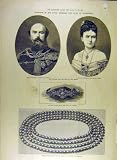 1879 MARRIAGE DUKE CONNAUGHT BRIDE GOWN PEARL BRACELET