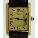 Antique/Vintage: Pre Owned Women's Cartier Watch Vermeil Tank Champagne Dial Swiss Manual Wind Movement 1970/80's