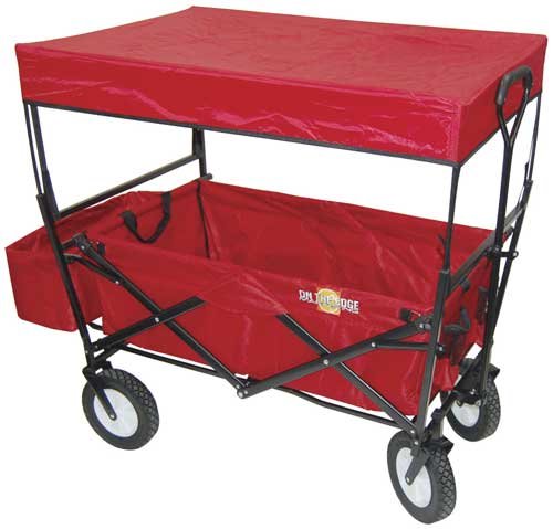On the Edge 900124 Red Folding Utility Wagon With Handle