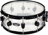 Pacific Drums by DW Acrylic Snare With Black Hardware, Clear 6X14
