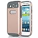 ULAK Galaxy S3 Case, S3 Case - Slim Lightweight S3 Case Hybrid Shockproof Protective Cover for Samsung Galaxy S3 III I9300 with 2-Piece Dual Layer PC & Soft TPU Hard Cover((Rose Gold/Grey)