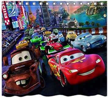 Arhowk DIY Disney Cars Better Curtains Waterproof Polyester 66 x 72 Inch Shower Curtain