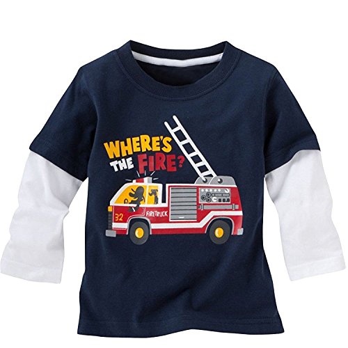 Warmbaby Little Boys Kids Long Sleeve T-shirts