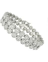 Ladies Silver Bracelet with White CZ 44g