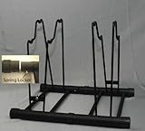 Homebrite Powder Coated Steel 2 Bikes Expandable Floor Rack Stand, 63002, Park-A-Bike, Black