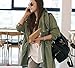 Ninimour- Womens Punk Hooded Coat Trench Outerwear Jacket (Skull) (army green)