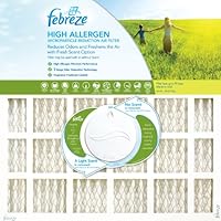Febreze AFFB1625 High Allergen Microparticle and Odor Reduction Air Furnace Filter, 4 Pack, 16-Inch by 25-Inch
