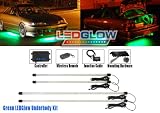 4pc. Wireless Green LED Underbody Underglow Kit