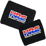 HRC Honda Racing Black Brake/Clutch Reservoir Sock Cover Set Fits CBR, 600, 1000, 600RR, 1000RR, 954, 929, RC51