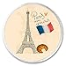 Paris mon amour Eiffel Tower Flag Croissant 3