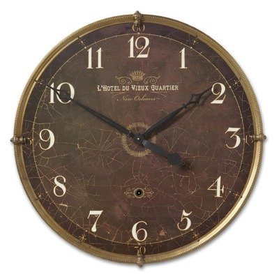 Hotel Du Vieux Quartier Weathered Laminated Clock