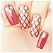 Whats Up Nails - Fishnet Nail Stencils Stickers Vinyls for Nail Art Design (1 Sheet, 12 Stencils)
