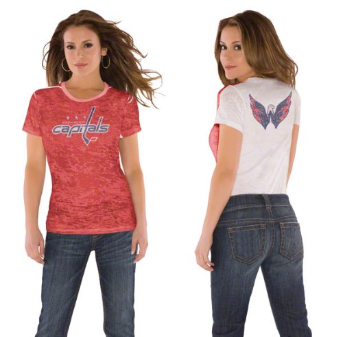 Washington Capitals Women's Superfan Burnout Tee from Touch by Alyssa Milano at Amazon.com